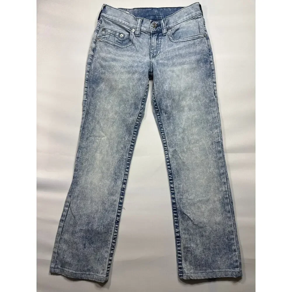 True Religion Men's Ricky Relaxed Straight Leg Blue Denim Jeans - 29 (29x28.5)